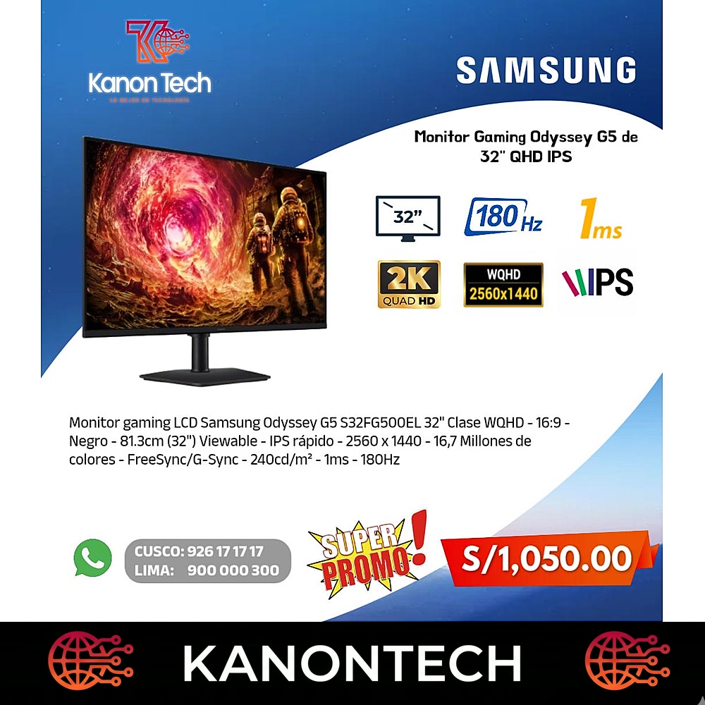 SAMSUNG Monitor Gaming Odyssey G5 32