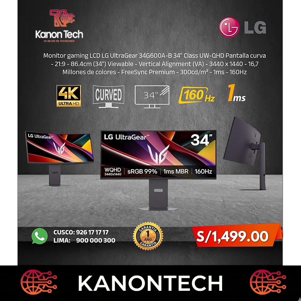 LG UltraGear 34G600A-B