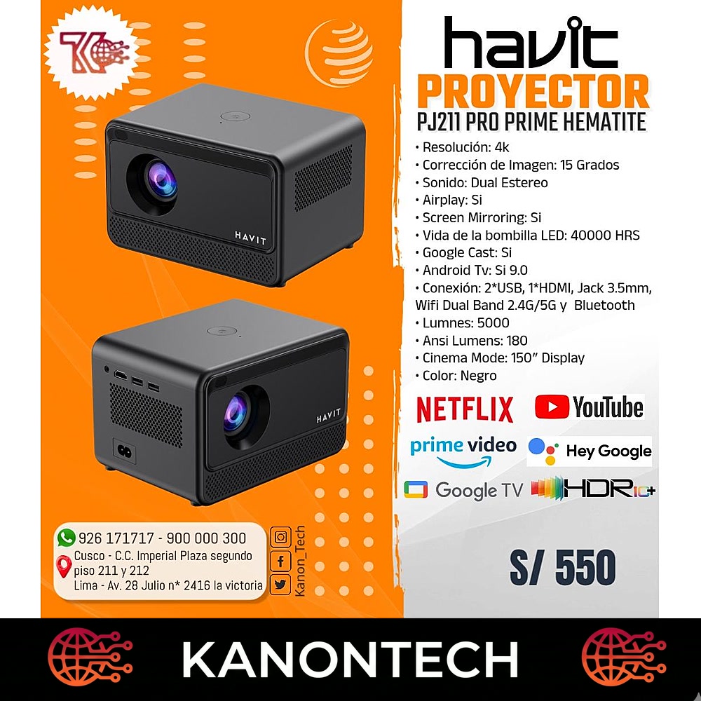 havit PROYECTOR PJ211 PRO PRIME HEMATITE
