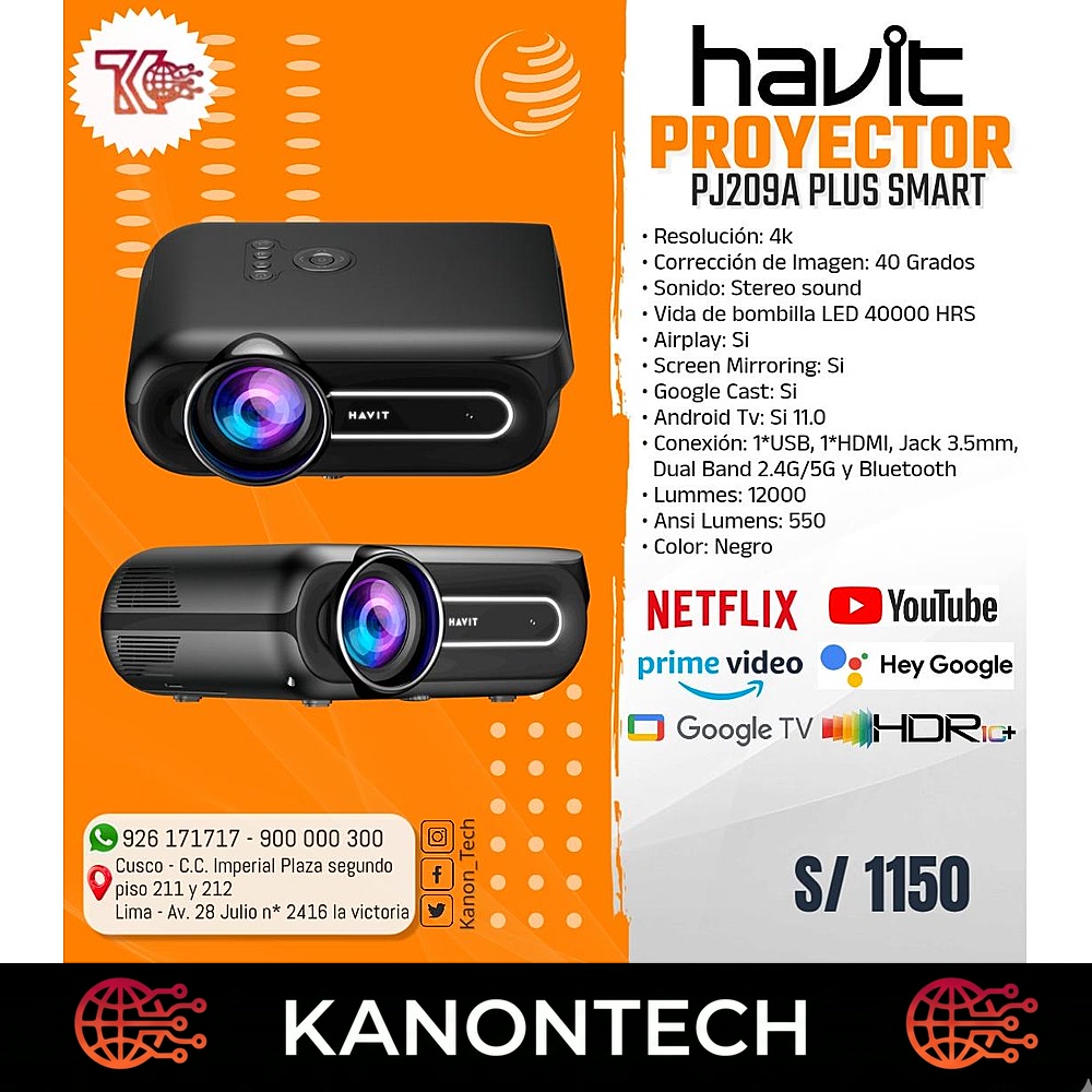 havit PROYECTOR PJ209A PLUS SMART